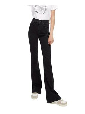NWT Veronica Beard Beverly High Rise Flare Jeans Washed Onyx Size 24 MSRP $298